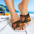 Samoa Slide Sandals - Gold Plumeria - Polynesian Pride