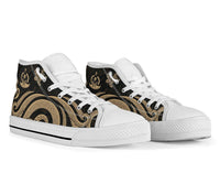 Vanuatu High Top Canvas Shoes - Gold Tentacle Turtle - Polynesian Pride