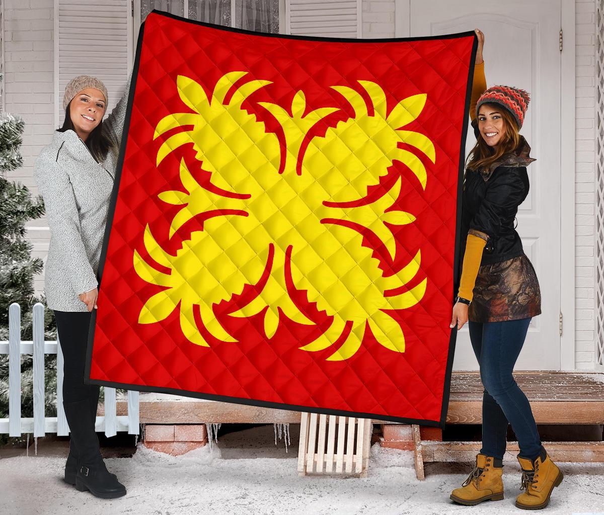 Hawaiian Premium Quilt Royal Pattern - Royal - A2 Style - Polynesian Pride