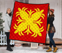 Hawaiian Premium Quilt Royal Pattern - Royal - A2 Style - Polynesian Pride