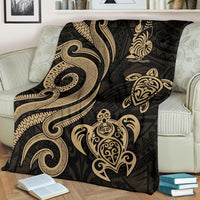 New Caledonia Premium Blanket - Gold Tentacle Turtle - Polynesian Pride