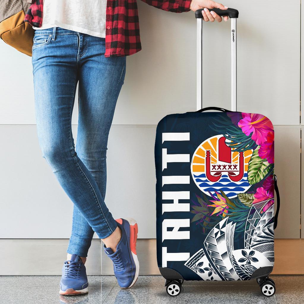 Tahiti Luggage Covers - Tahiti Summer Vibes Blue - Polynesian Pride