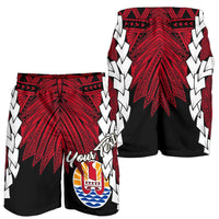 Tahiti Polynesian Custom Personalised Men's Shorts - Tribal Wave Tattoo Flag Style - Polynesian Pride