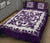 Hawaii Quilt Bed Set Royal Pattern - Purple And White - Polynesian Pride
