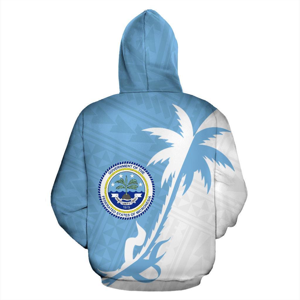 Federated States of Micronesia Zip up Hoodie Federated States of Micronesia Flag SealCoconut - Polynesian Pride