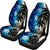 Hawaiian Sea Turtle Symbol Palm Car Seat Cover Universal Fit Blue - Polynesian Pride