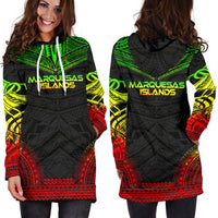 Marquesas Islands Women's Hoodie Dress - Polynesian Reggae Chief - Polynesian Pride