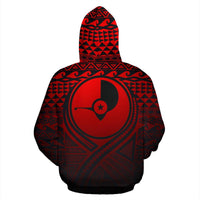 Yap All Over Zip up Hoodie Lift up Red - Polynesian Pride