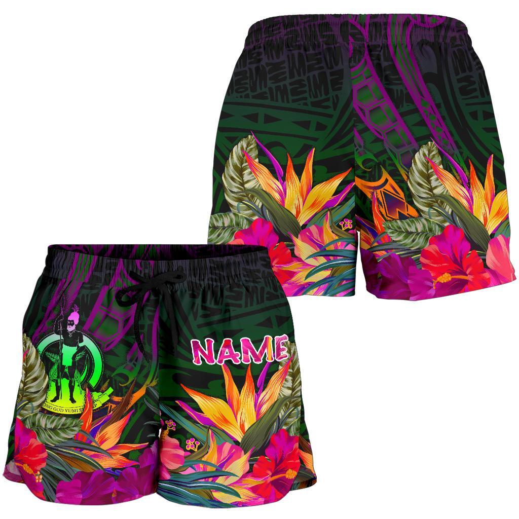 Vanuatu Personalised Women's Shorts - Summer Hibiscus - Polynesian Pride