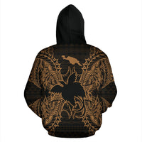 Papua New Guinea Polynesian ll Over Hoodie Map Gold - Polynesian Pride