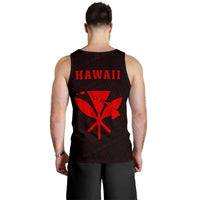 Hawaii Kakau Polynesian Kanaka Map Men's Tank Top - Red - Polynesian Pride