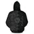 Tahiti Polynesian Hoodie Tahiti Flag Heartbeat Pattern Gray Version TH0 - Polynesian Pride