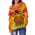 Papua New Guinea Rugby Off Shoulder Sweater PNG - The Kumuls - Polynesian Pride