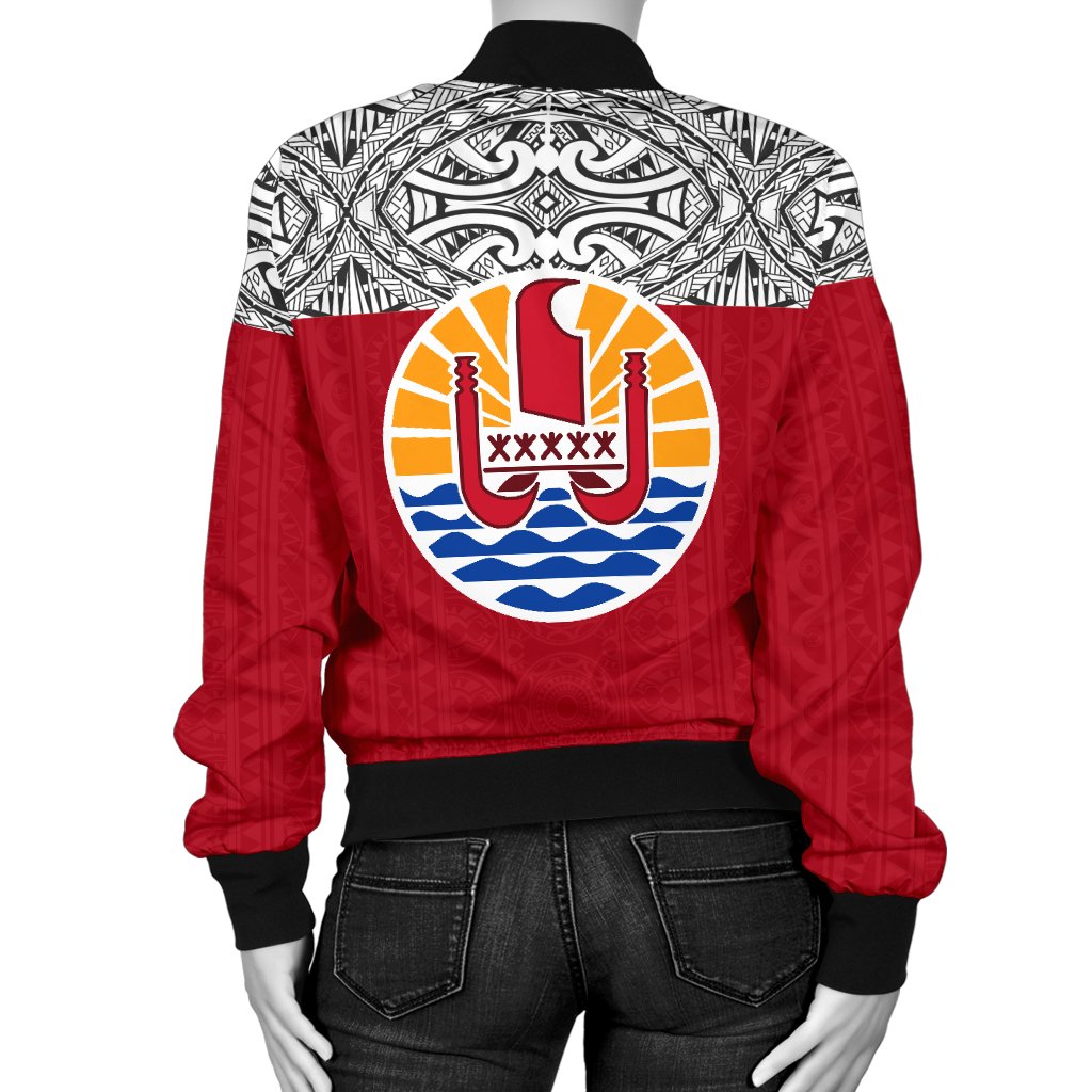 Tahiti Women's Bomber Jacket - Polynesian Design - Polynesian Pride
