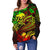 Papua New Guinea Women 's Off Shoulder Sweater - Reggae Shark Polynesian Tattoo - Polynesian Pride