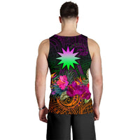 Nauru Men's Tank Top - Summer Hibiscus - Polynesian Pride