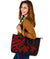 Cook Islands Leather Tote Bag - Red Tentacle Turtle - Polynesian Pride