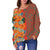 Tropical Polynesian - Hawaiian Women's Off Shoulder Sweater - Haka Style - Polynesian Pride