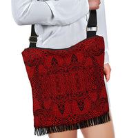 Polynesian Tribal Crossbody Boho Handbag Red - Polynesian Pride