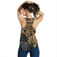 Guam Polynesian Women's Racerback Tank - Golden Turtle - Polynesian Pride
