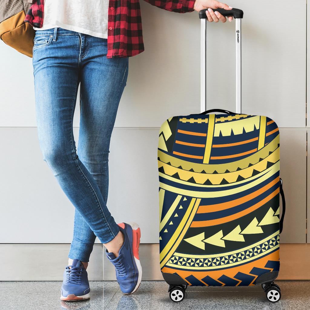 Polynesian Tattoo Luggage Cover Black - Polynesian Pride