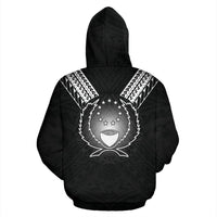 Pohnpei All Over Hoodie Black Sailor Style - Polynesian Pride
