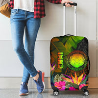 Northern Mariana Islands Polynesian Luggage Covers - Hibiscus and Banana Leaves Reggae - Polynesian Pride