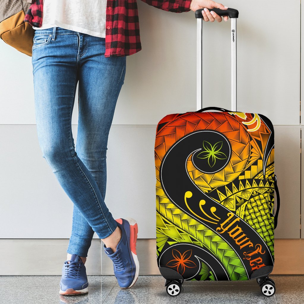 Papua New Guinea Personalised Luggage Covers - PNG Bird And Polynesian Decorative Pattern Reggae - Polynesian Pride