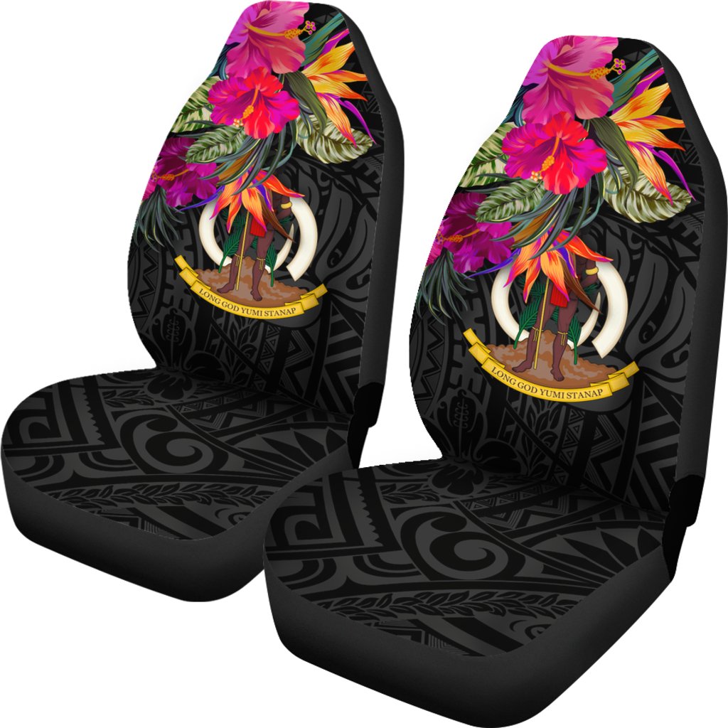 Vanuatu Car Seat Covers - Hibiscus Polynesian Pattern - Polynesian Pride