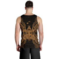 Fiji Polynesian Men Tank Top Map Gold - Polynesian Pride