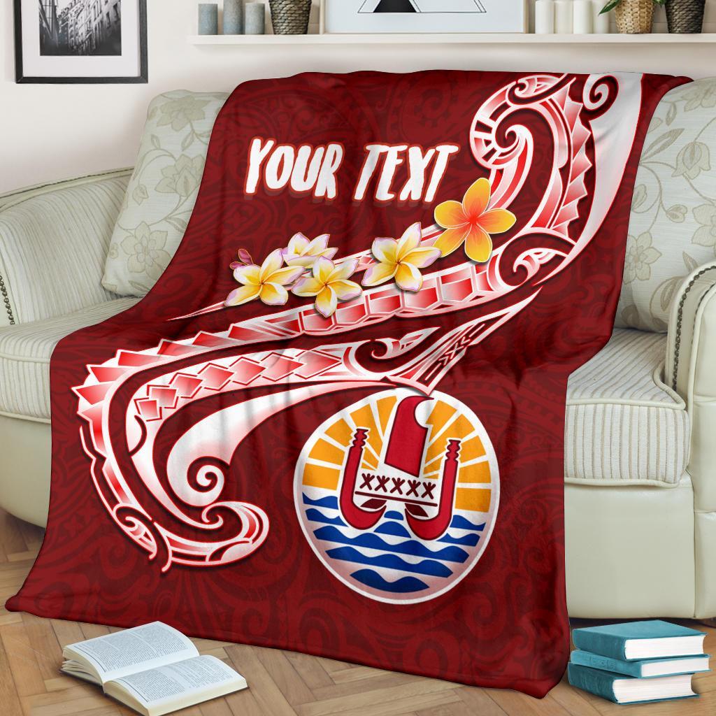 Tahiti Personalised Premium Blanket - Tahiti Seal Polynesian Patterns Plumeria - Polynesian Pride