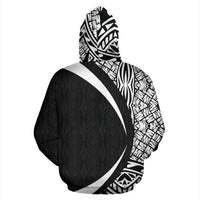 Polynesian Basic White Zip up Hoodie Circle Style - Polynesian Pride