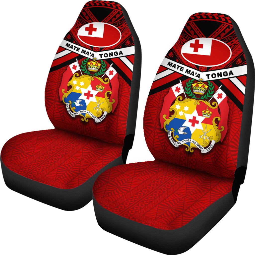 Tonga Rugby Car Seat Covers - Mate Ma'a Tonga Universal Fit Red - Polynesian Pride