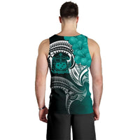 Samoa Custom Personalised Men's Tank Top - Samoa Seal Wave Style (Green) - Polynesian Pride
