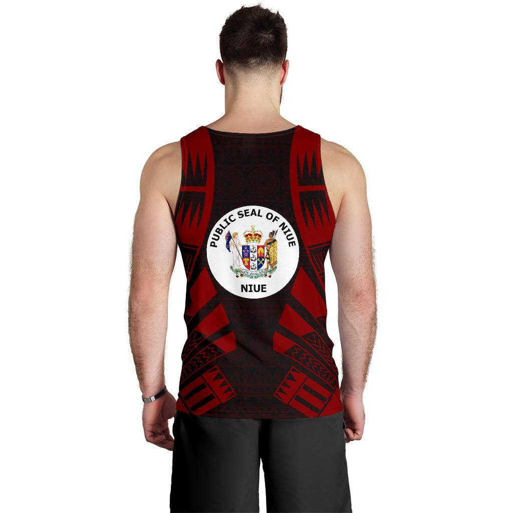 Niue Men Tank Top - Polynesian Tattoo Red - Polynesian Pride