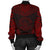 Palau Polynesian Chief Women'S Bomber Jacket - Red Version - Polynesian Pride