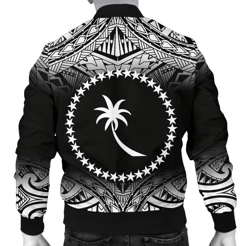 Chuuk Men's Bomber Jacket - Fog Black Style - Polynesian Pride