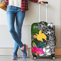 Papua New Guinea Luggage Covers - Turtle Plumeria Banana Leaf - Polynesian Pride