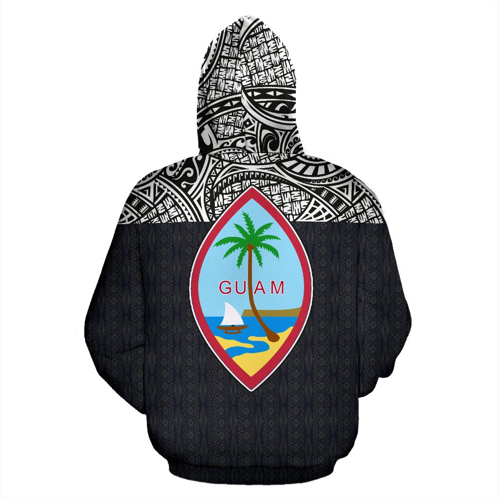 Guam All Over Hoodie Polynesian Black Version - Polynesian Pride