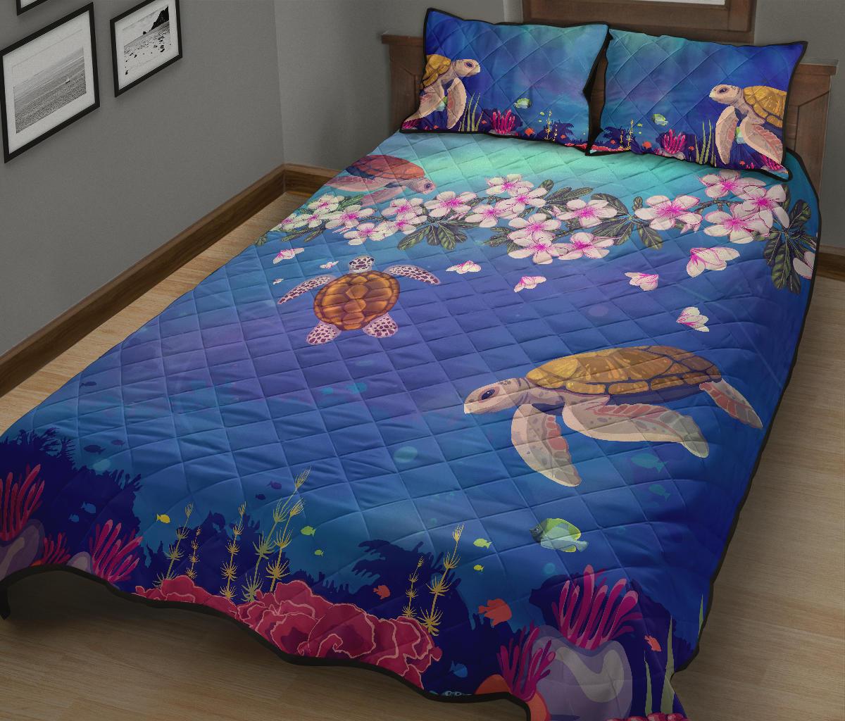 Galaxy Ocean Quilt Bed Set - Polynesian Pride