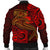 Samoa Men's Bomber Jacket - Red Shark Polynesian Tattoo - Polynesian Pride