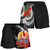 Tahiti Polynesian Women Shorts - Hibiscus Coat of Arm Black - Polynesian Pride
