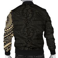Polynesian Face Tattoo Style Men's Bomber Jacket 2 - Polynesian Pride