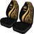 Samoa Car Seat Covers - Gold Polynesian Tentacle Tribal Pattern - Polynesian Pride