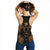 Pohnpei Polynesian Women Tank Top Map Gold - Polynesian Pride