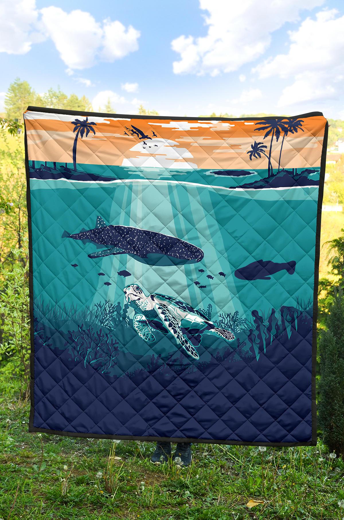 Sea Sunset Premium Quilt - Polynesian Pride