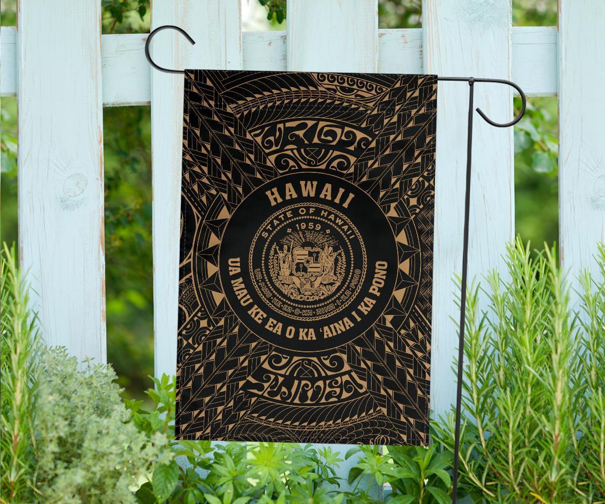 Hawaii Motto Polynesian Flag White AH - Polynesian Pride