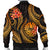 Tahiti Polynesian Men Bomber Jacket - Gold Plumeria - Polynesian Pride