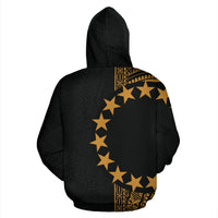 Cook Islands Polynesian Zip up Hoodie Line Gold - Polynesian Pride