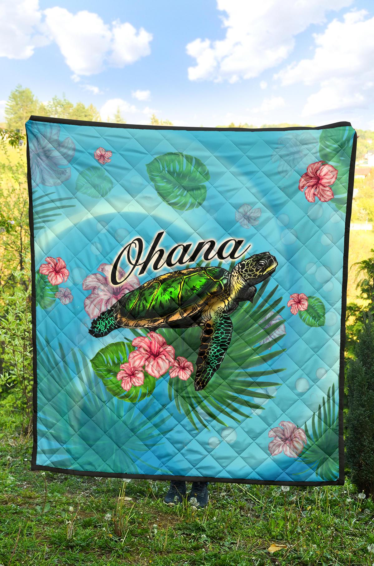 Ohana Turtle Premium Quilt - Polynesian Pride